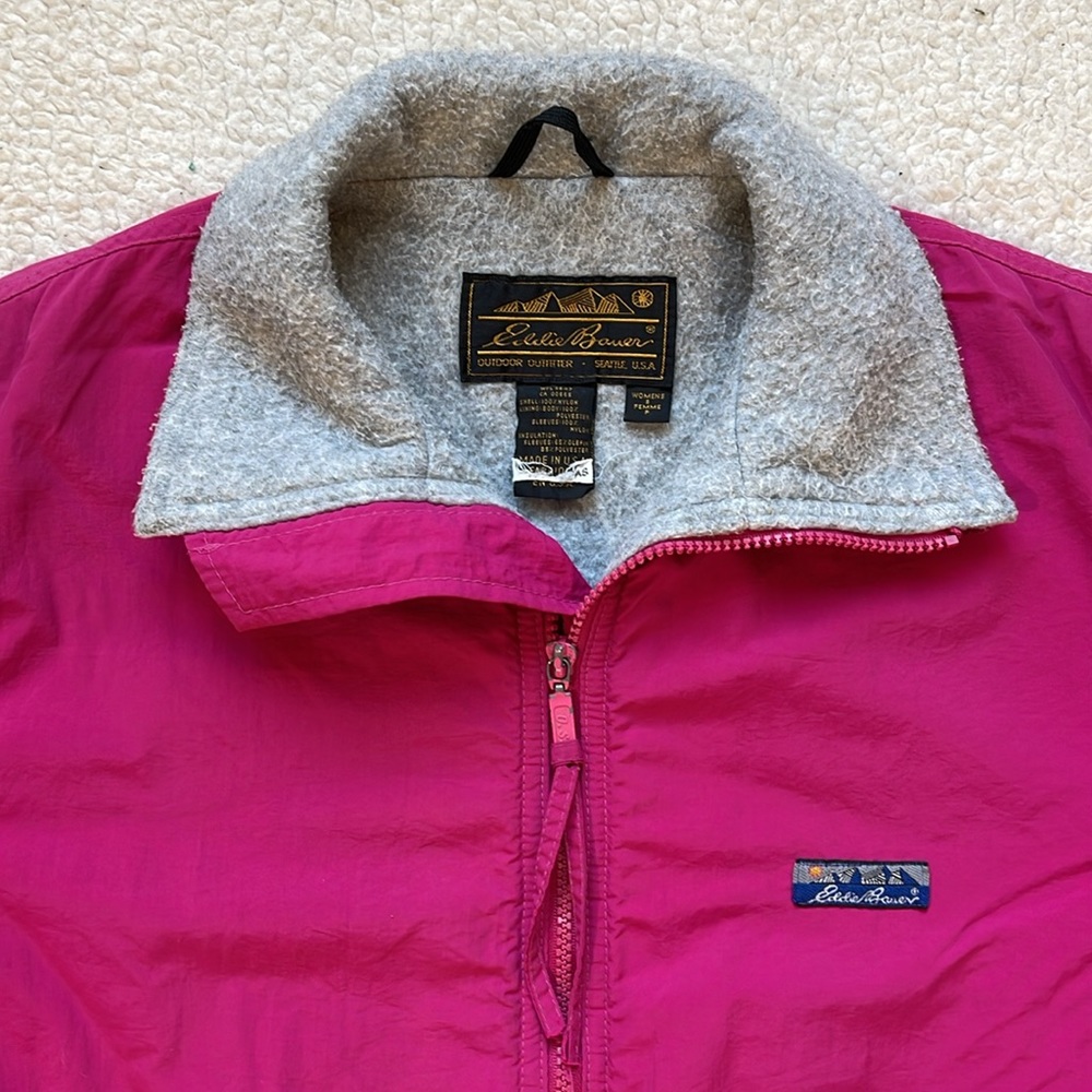Vintage 80s Eddie Bauer Fleece Lined Winter Jacket - Picture 5 of 8